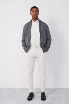 Cortefiel C&aacute;rdigan algod&oacute;n cremallera b&aacute;sico