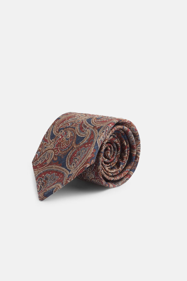 Silbon Corbata estampado cachemir Rojo
