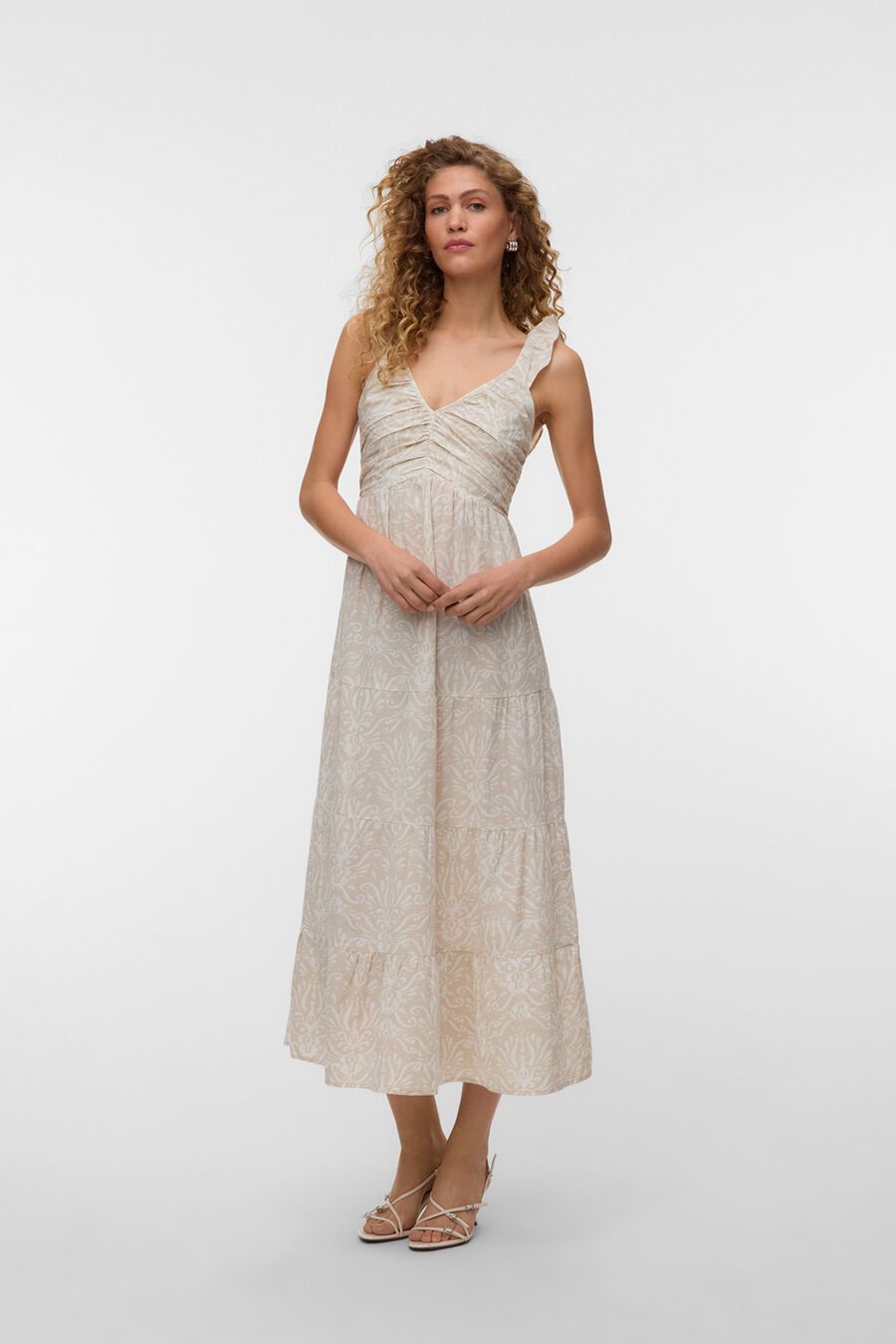 Vestido midi de algodón