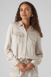 Vero Moda Camisa de manga larga efecto satinado