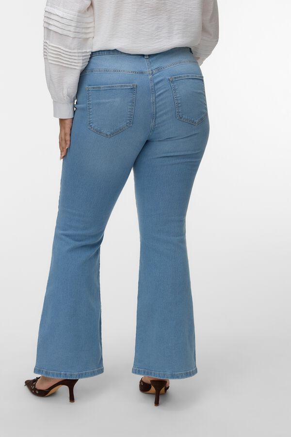 Vero Moda Curve Vaquero acampanado ancha talla grande Azul