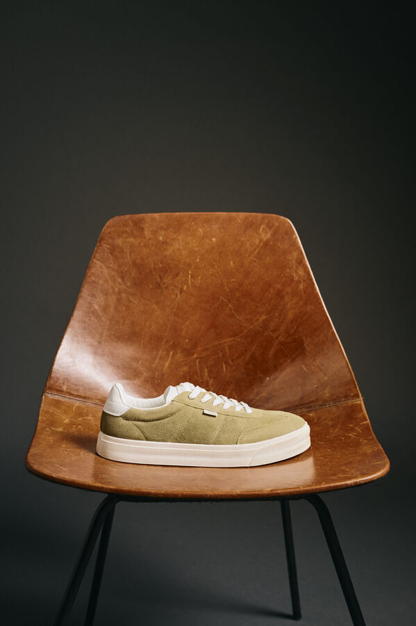 OOTO Zapatilla piel Verde oscuro