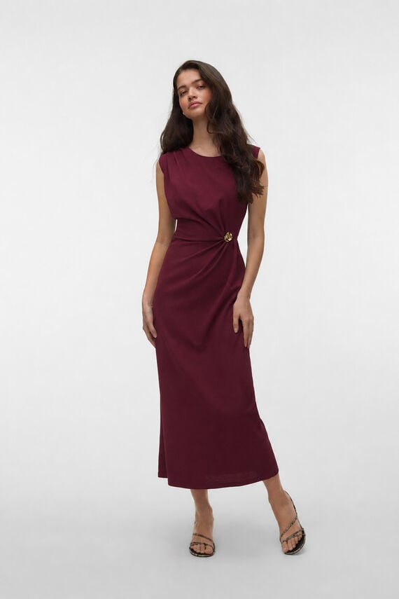 Vestido midi plisado