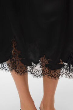 Vero Moda Falda midi satinada con encaje