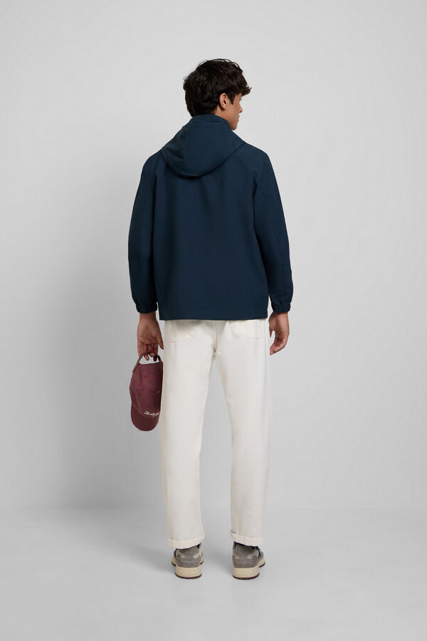 Silbon Chaqueta capucha cortavientos Azul marino