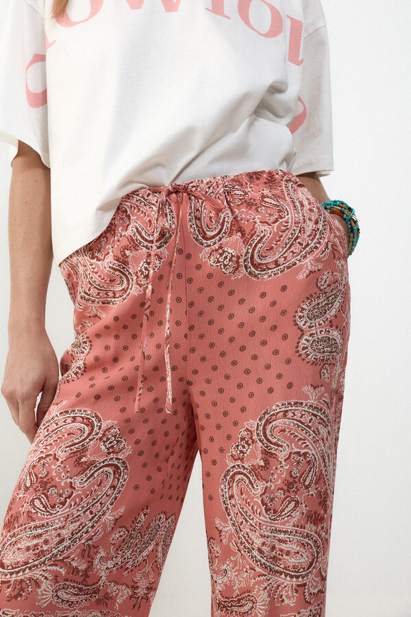 Slowlove Pantal&oacute;n fluido estampado Multicolor