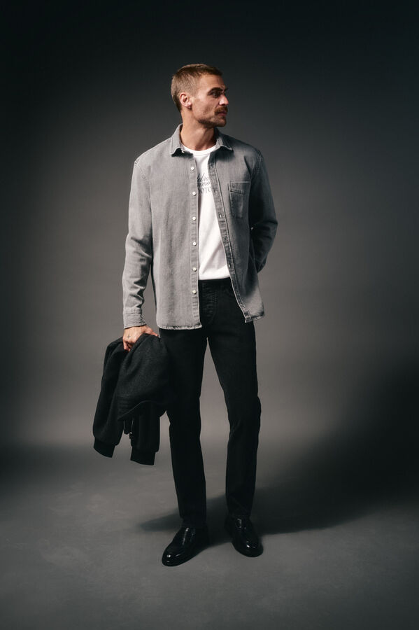 OOTO Sobrecamisa denim Gris