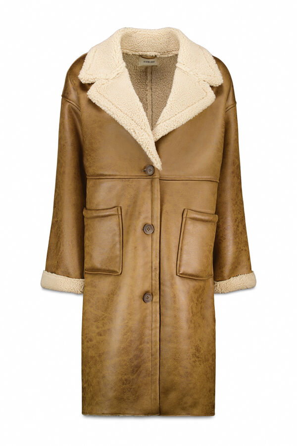 Abrigo efecto doble faz largo Abrigos de mujer SPF