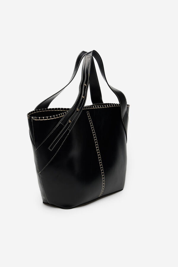 Cortefiel Capazo pespuntes Negro