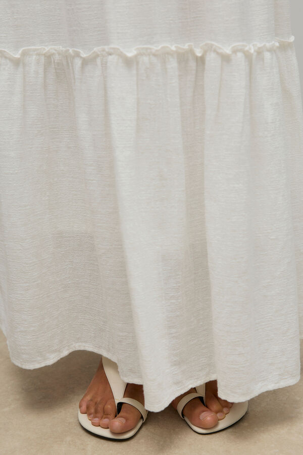Vero Moda Falda larga con volantes Blanco