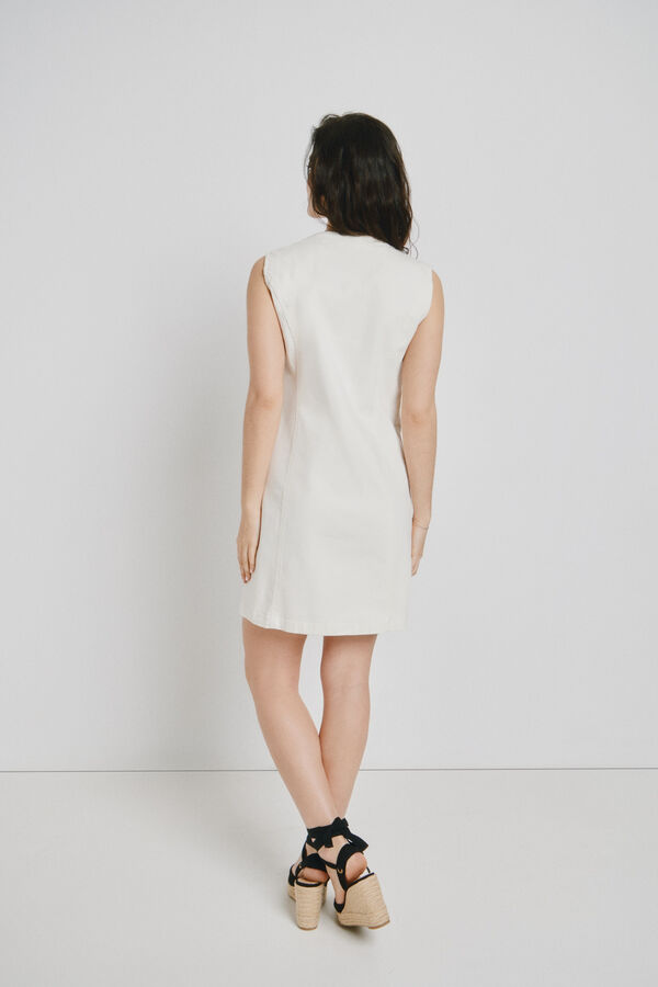 Vero Moda Vestido corto denim Blanco
