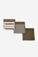 Cortefiel 3-pack jersey-knit boxers Kaki