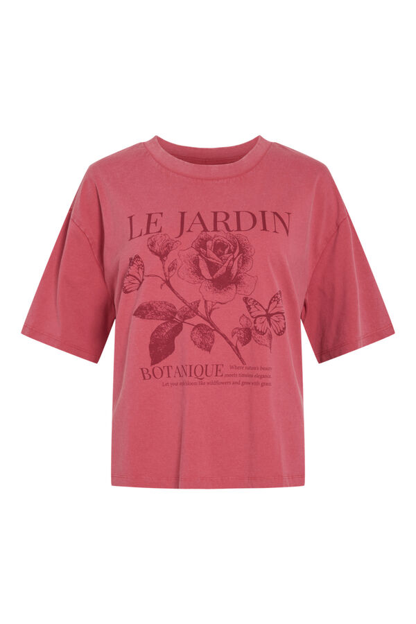 Vila Camiseta estampada de algod&oacute;n org&aacute;nico Rosa