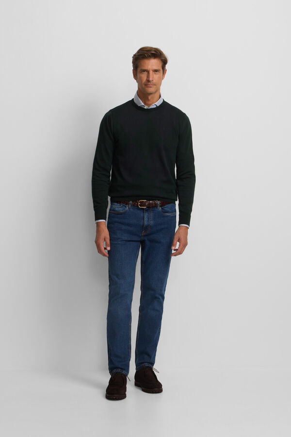 Silbon Camisola retr&ocirc; com estampa de diamantes Verde