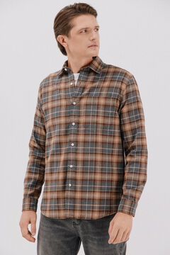 Cortefiel Camisa franela cuadros