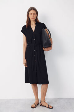 Cortefiel Shirt dress Black