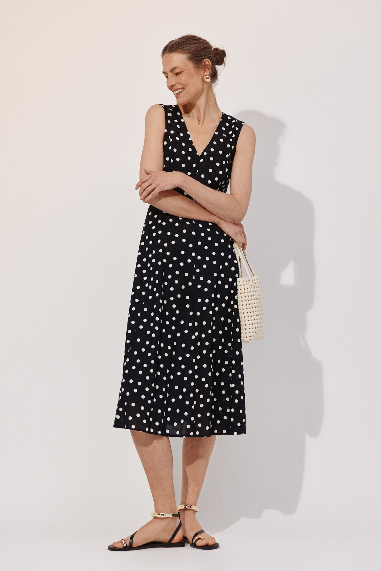 Cortefiel Vestido estampado lunares