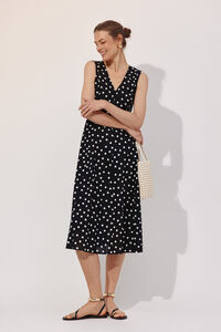 Cortefiel Vestido estampado lunares