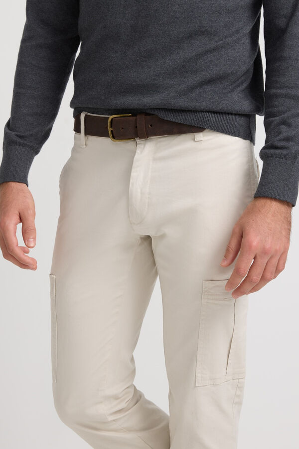 Silbon Pantal&oacute;n sport cargo Beige
