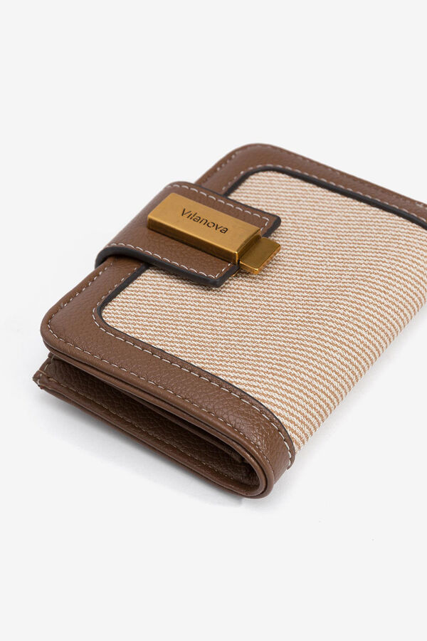 Vilanova Canvas effect wallet Beige