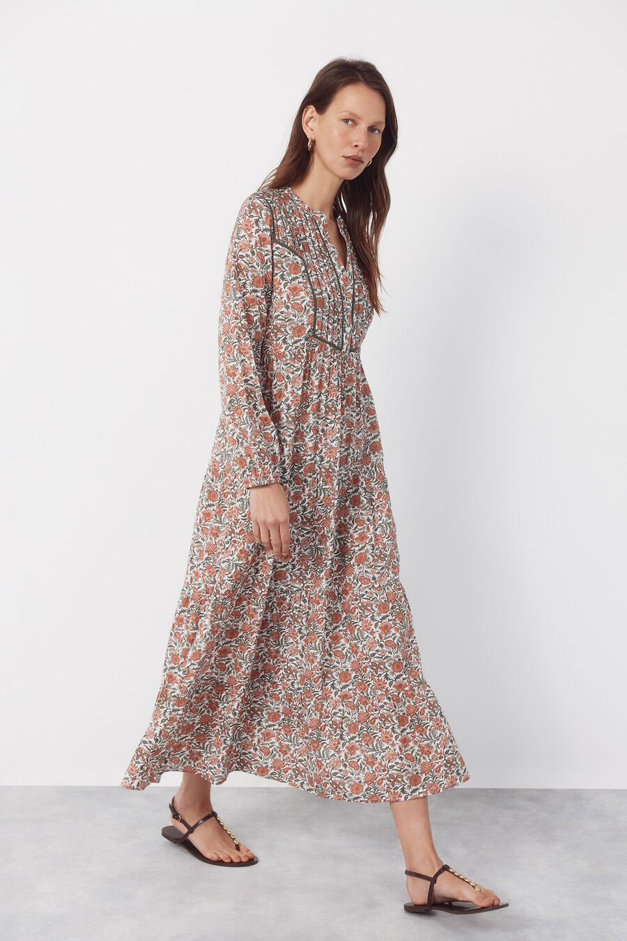 Vestido fluido estampado