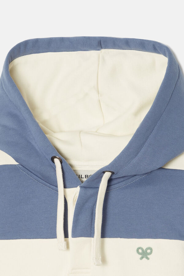 Silbon Sudadera capucha rayas anchas Azul