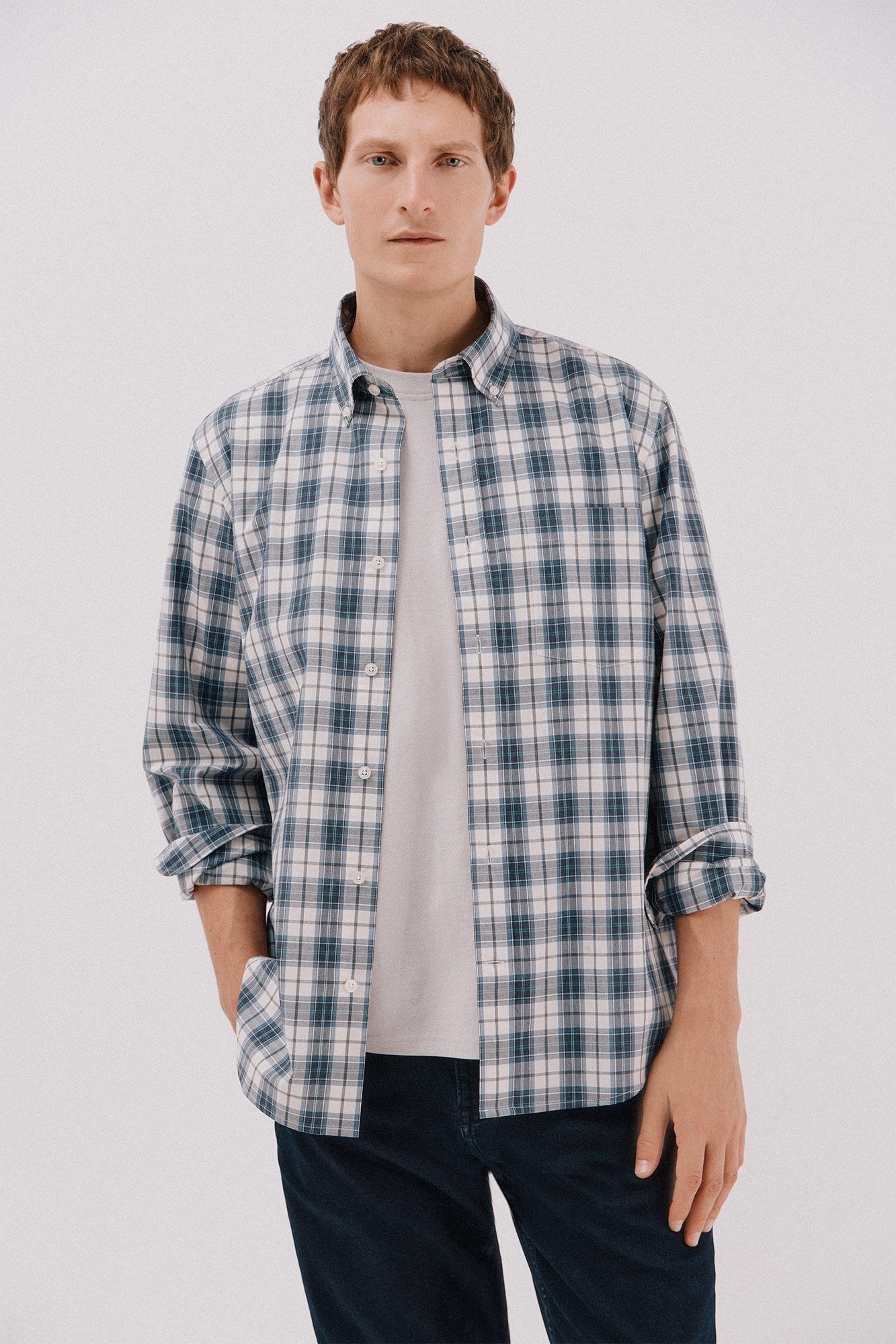 Cortefiel Camisa xadrez popelina