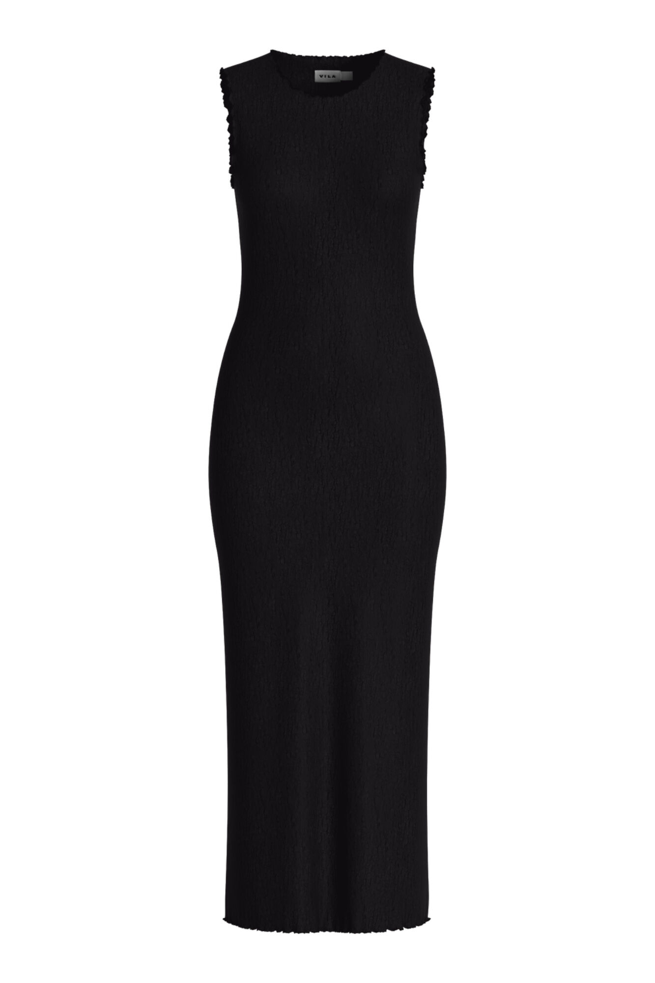 Vila Vestido midi cintado sem mangas