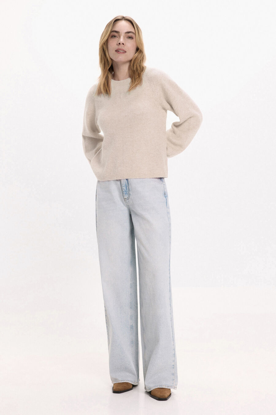 Jersey de punto con detalle en puño