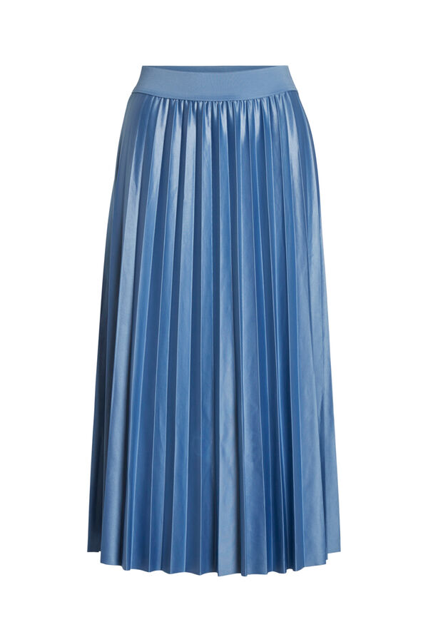 Vila Pleated midi skirt Blue