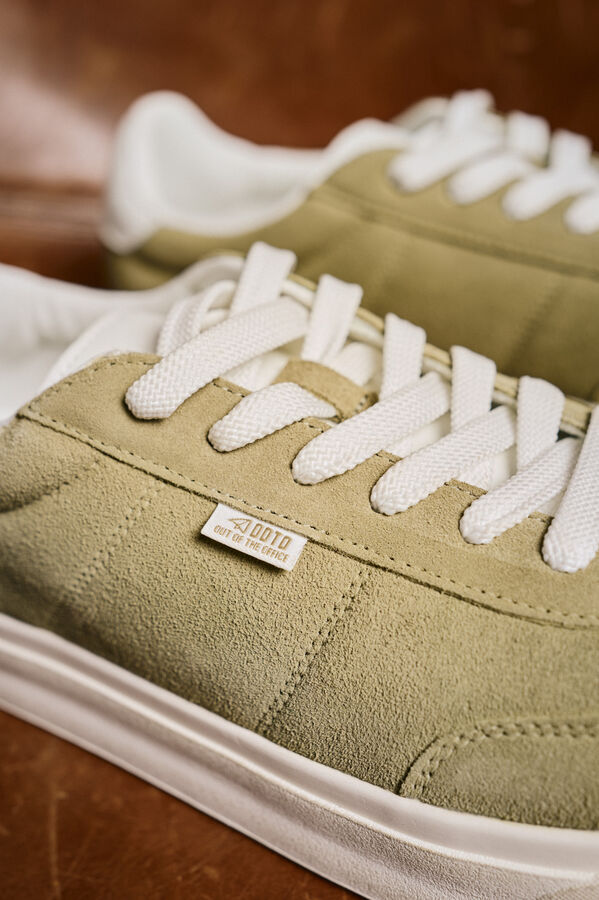 OOTO Zapatilla piel Verde oscuro