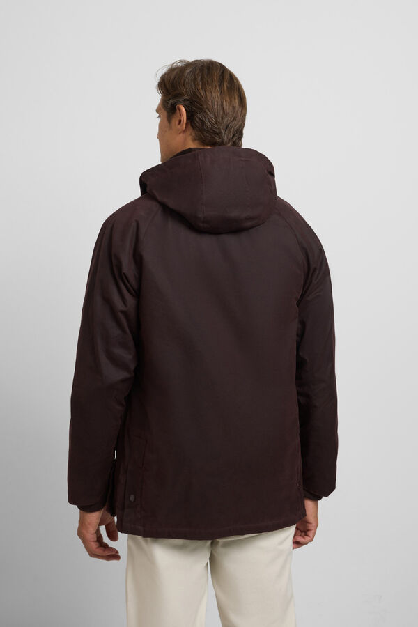 Silbon Abrigo cl&aacute;sico encerado Marr&oacute;n