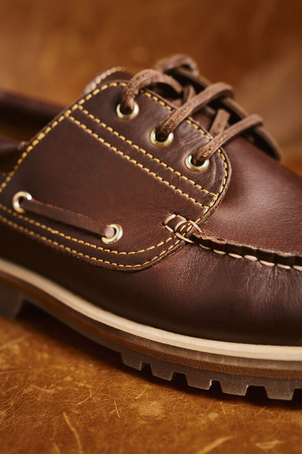 OOTO N&aacute;utico piel Marr&oacute;n oscuro