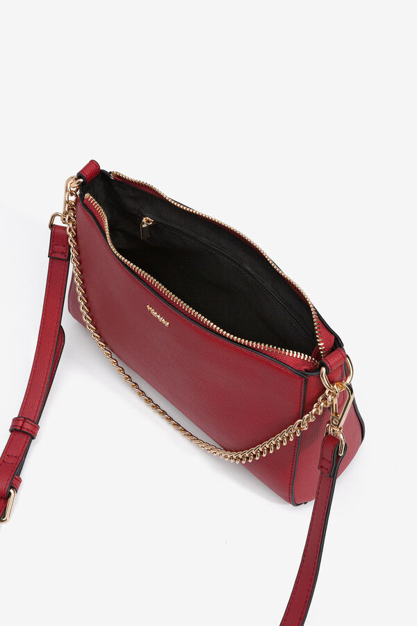 Vilanova Bolso bandolera efecto piel Rojo