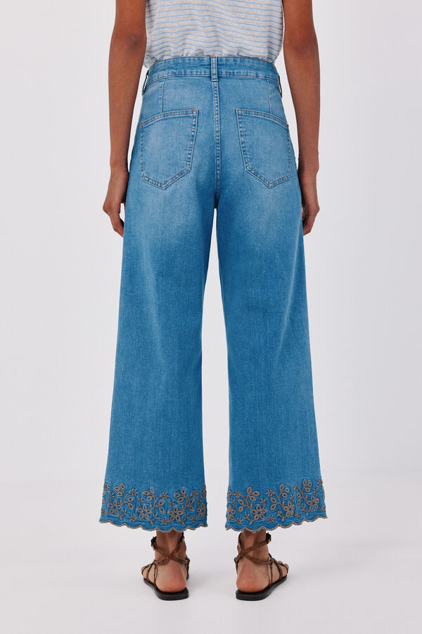 Cortefiel Jeans bajo bordado Azul oscuro