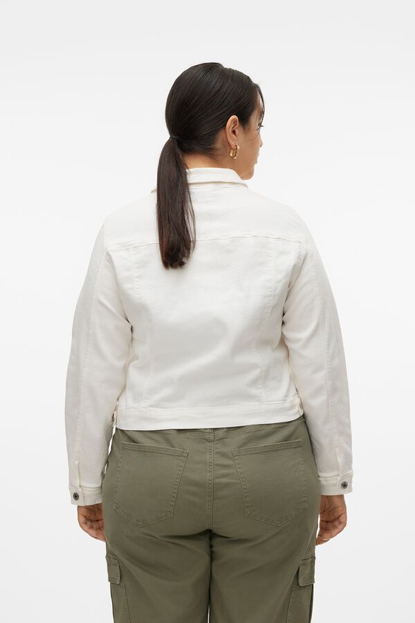 Vero Moda Curve Chaqueta denim talla grande Blanco