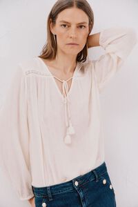 Cortefiel Blusa borlas