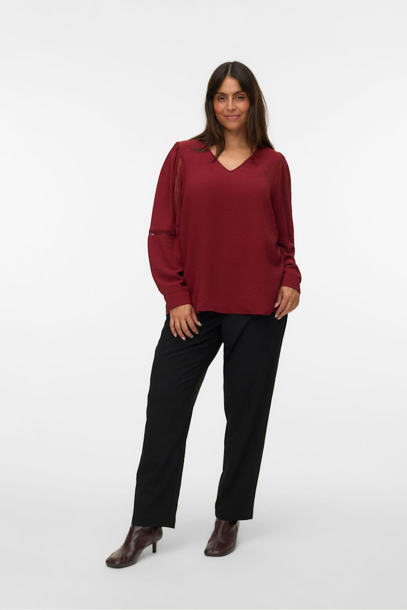 Vero Moda Curve Camisa com gola em V curvo