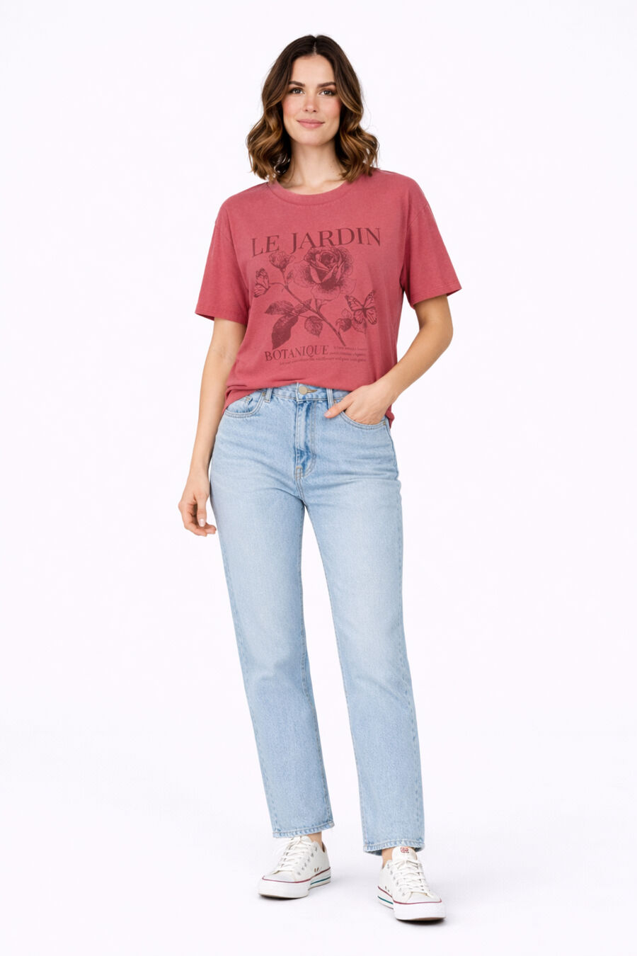 Camiseta estampada de algodón orgánico