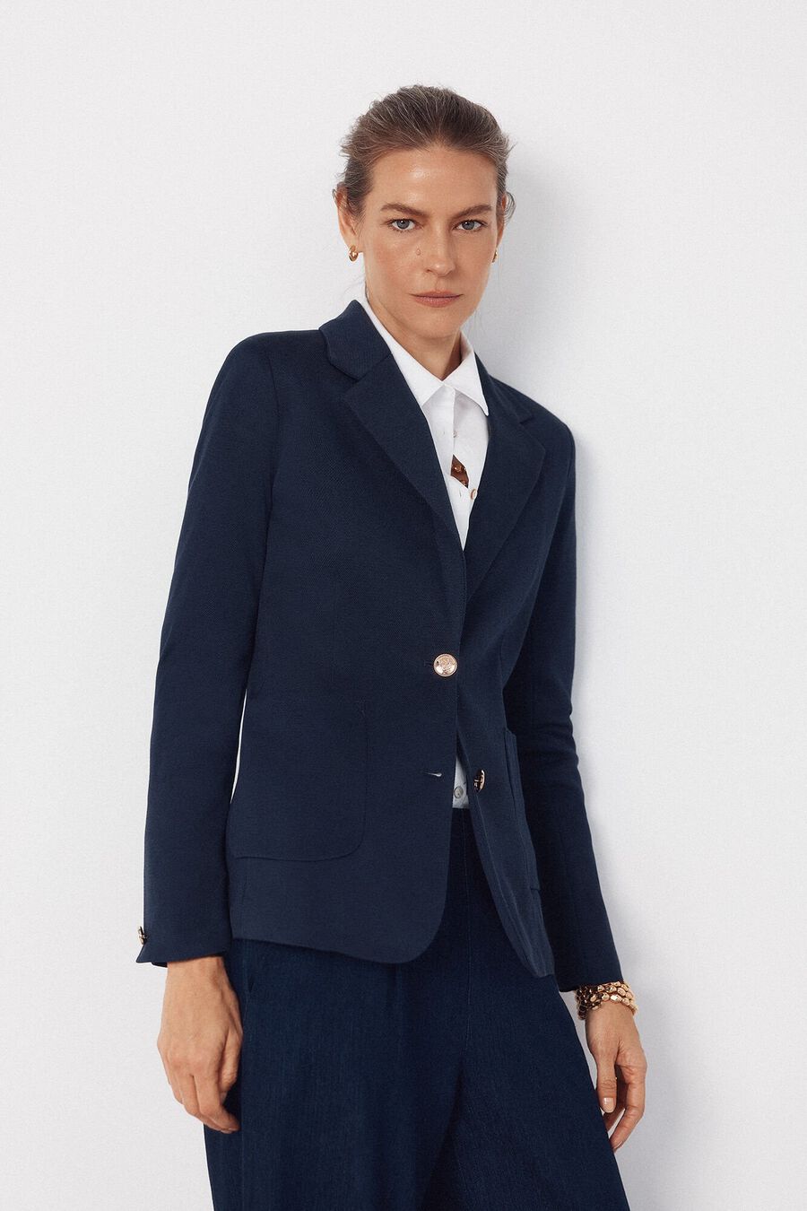 Blazer de punto piqué