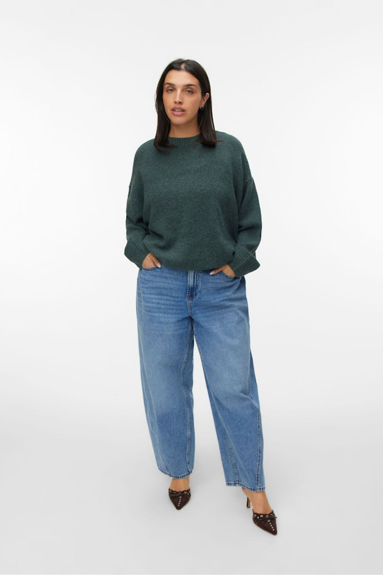 Vero Moda Curve Camisola com gola em V curvo