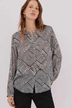 Cortefiel Blusa cuello redondo