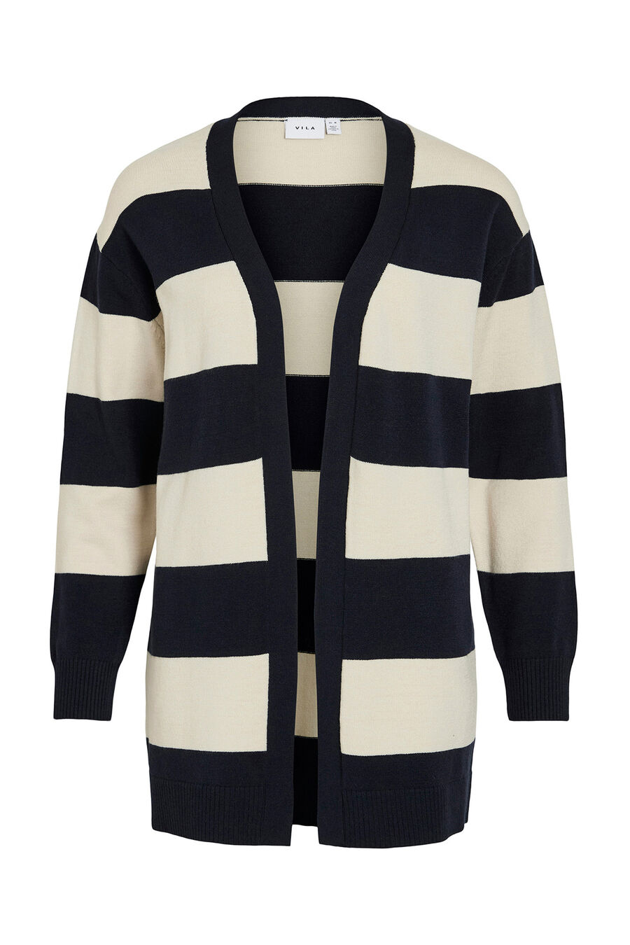 Cárdigan midi de rayas con viscosa