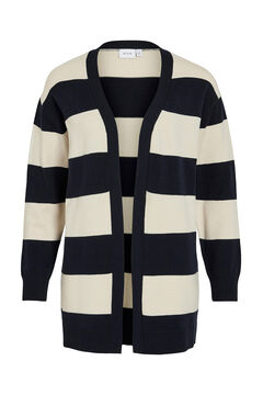 Vila C&aacute;rdigan midi de rayas con viscosa