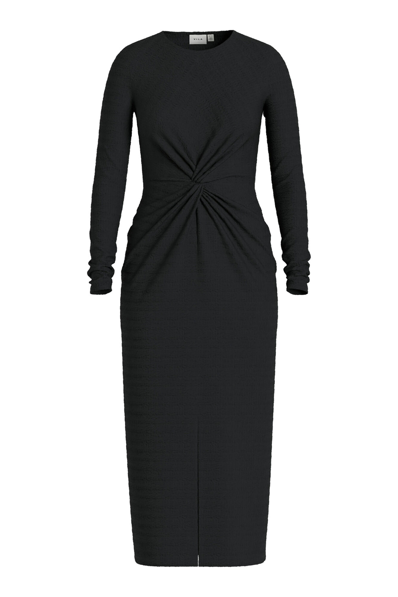 Vila Vestido midi manga larga