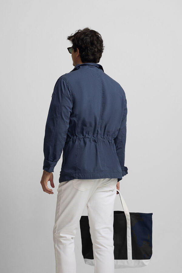 Silbon Parka parches Azul marino