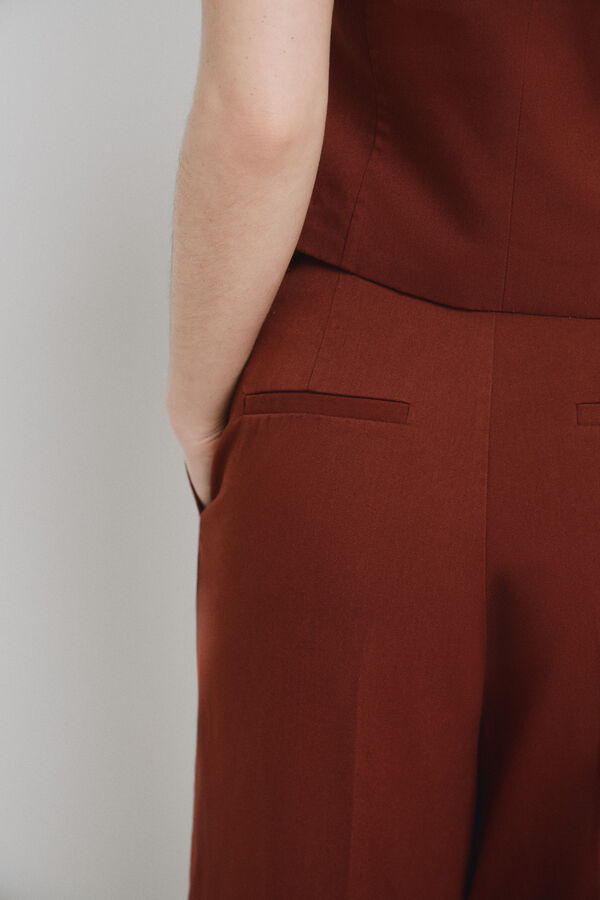 Vero Moda Pantal&oacute;n largo de vestir Marr&oacute;n