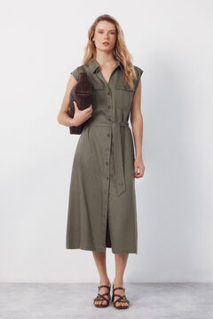 Cortefiel Vestido cargo tencel