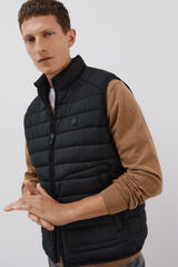 Cortefiel Ultra-light quilted gilet Black