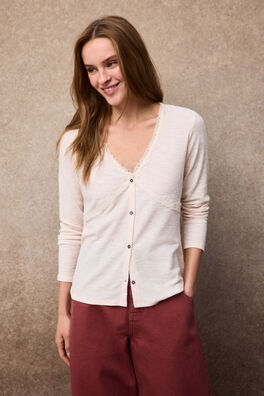 Top cardigan blonda